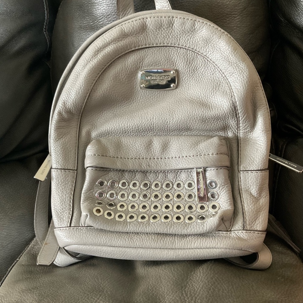 Michael Kors Light Gray Backpack - image 1